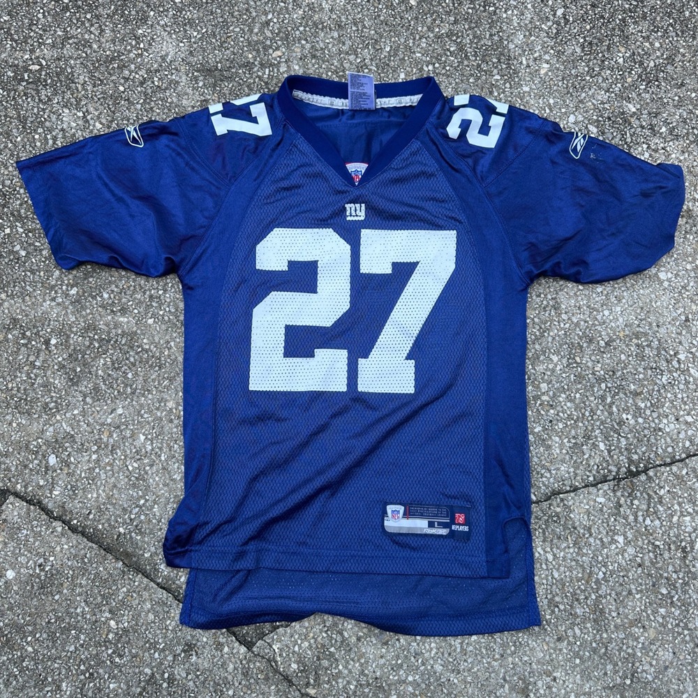 Reebok NFL New York Giants Brandon Jacobs 27 Jersey Youth Large Blue Mesh